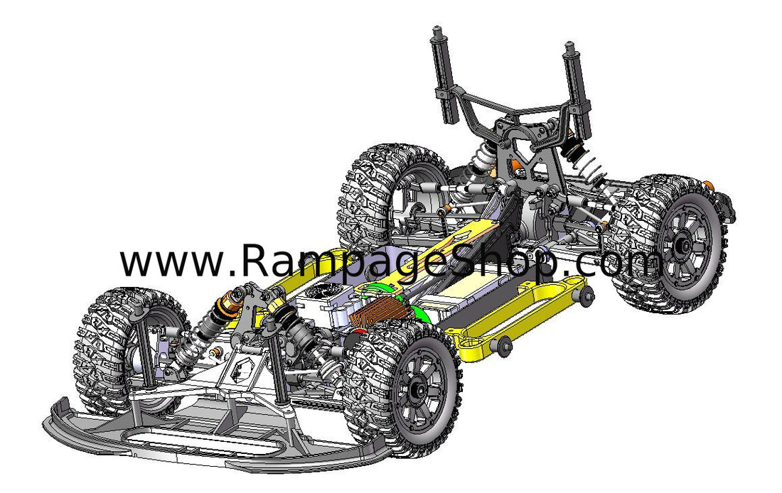 redcat racing rampage xr ep pro 1/5 brushless rally car