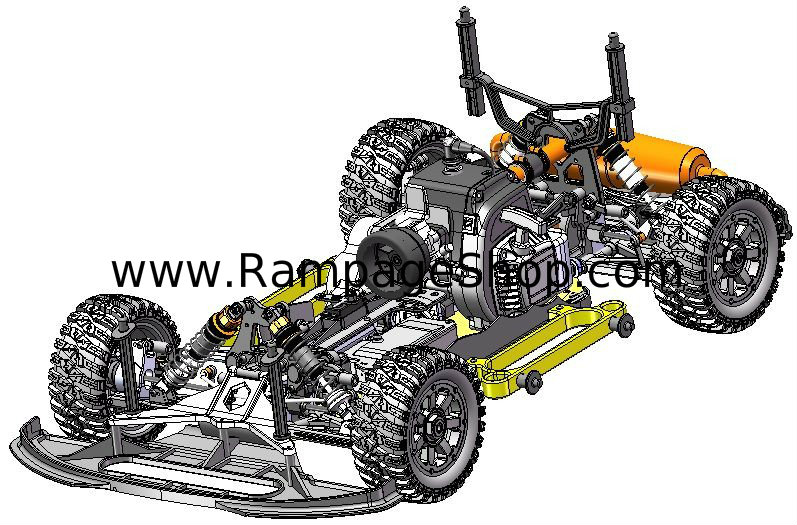 redcat racing rampage xr 1/5 gas rally car